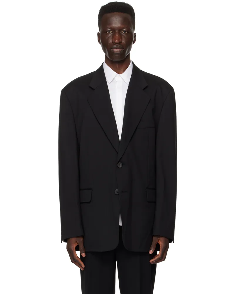 Wooyoungmi Black Two-Button Blazer 905b