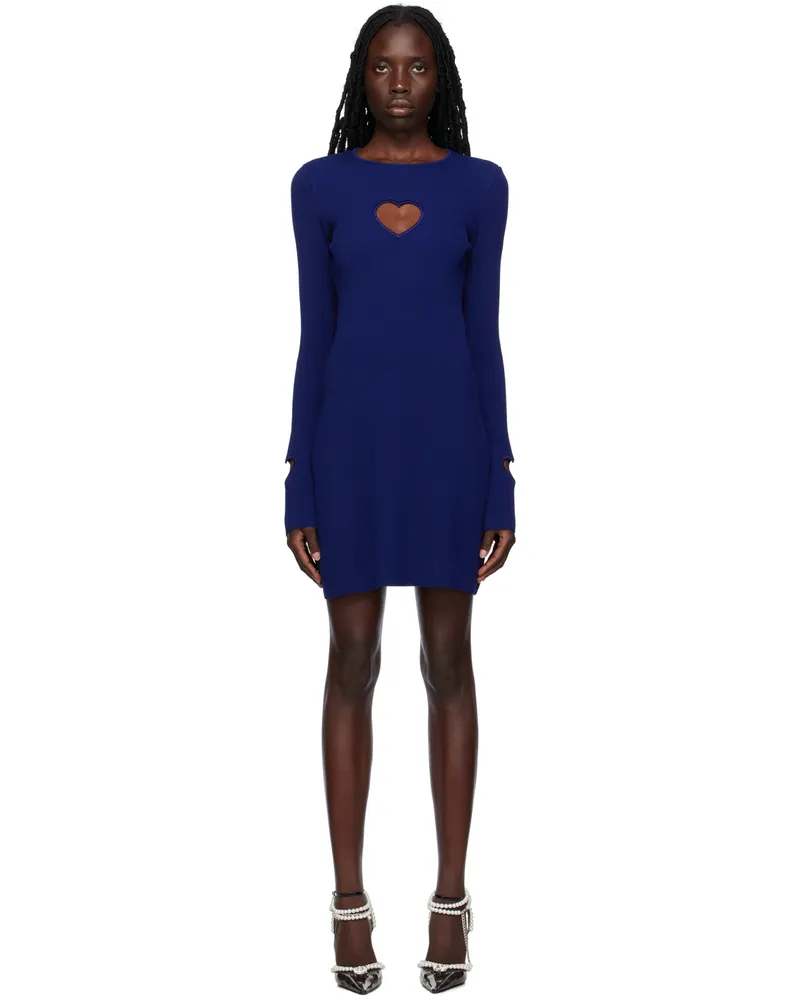 Mach & Mach Navy Heart Minidress Navy