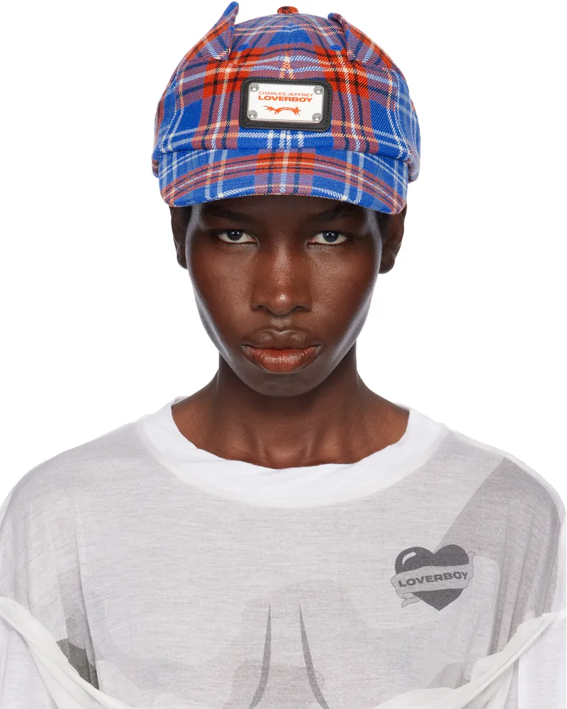 Charles Jeffrey Loverboy Blue & Red Ears Cap Blue