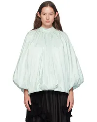 Simone Rocha Blue Back Bow Shirt Duck