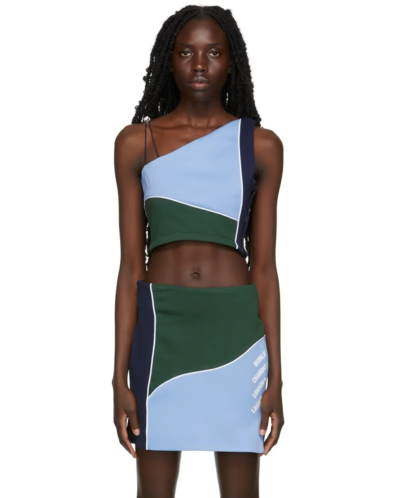 AHLUWALIA Blue & Green Twice As Nice Tank Top Blue