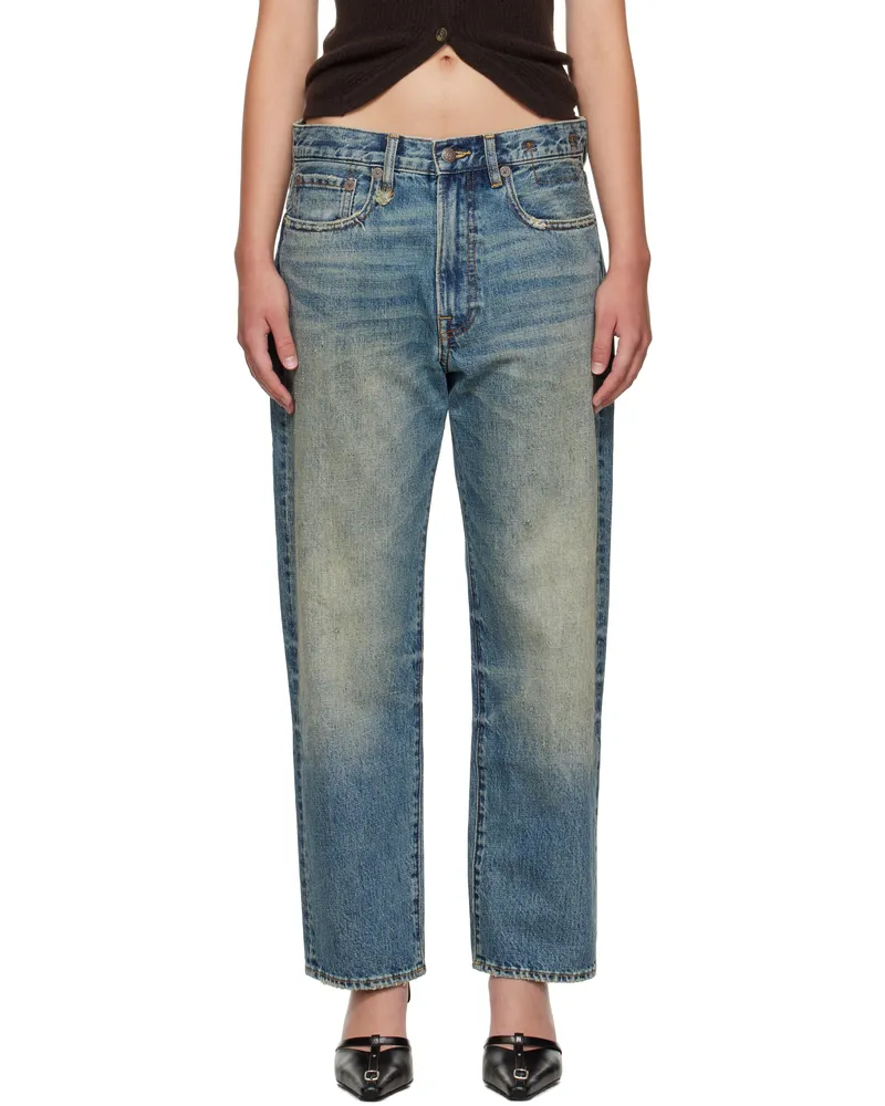 R13 SSENSE Exclusive Blue Boyfriend Jeans Clinton