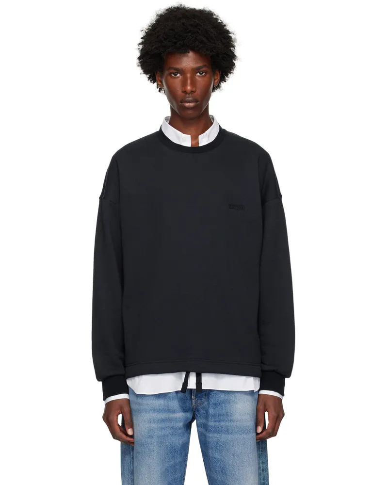 Ermenegildo Zegna Navy Crewneck Sweatshirt 412