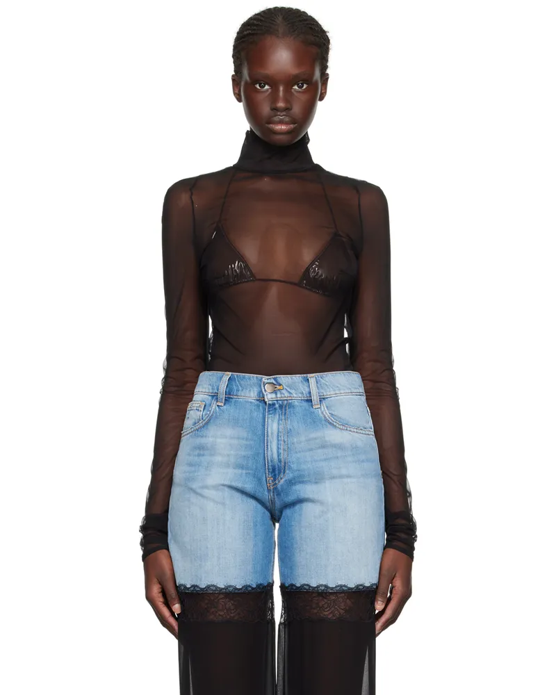 Nensi Dojaka Black Cutout Bodysuit Black