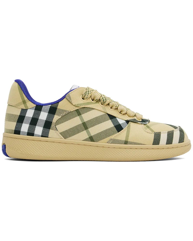 Burberry Beige Check Terrace Sneakers Grain