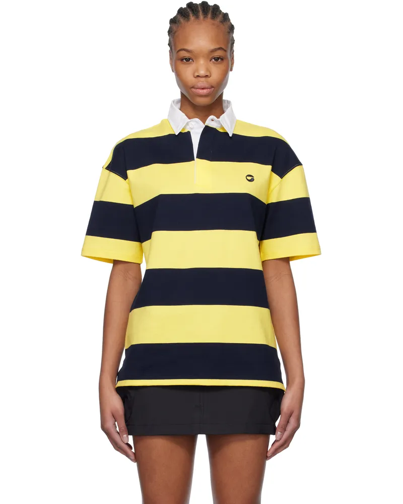 COPERNI Yellow & Blue Striped Polo Yellow-blue