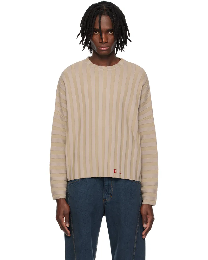 Eckhaus Latta Beige Keyboard Sweater Dune