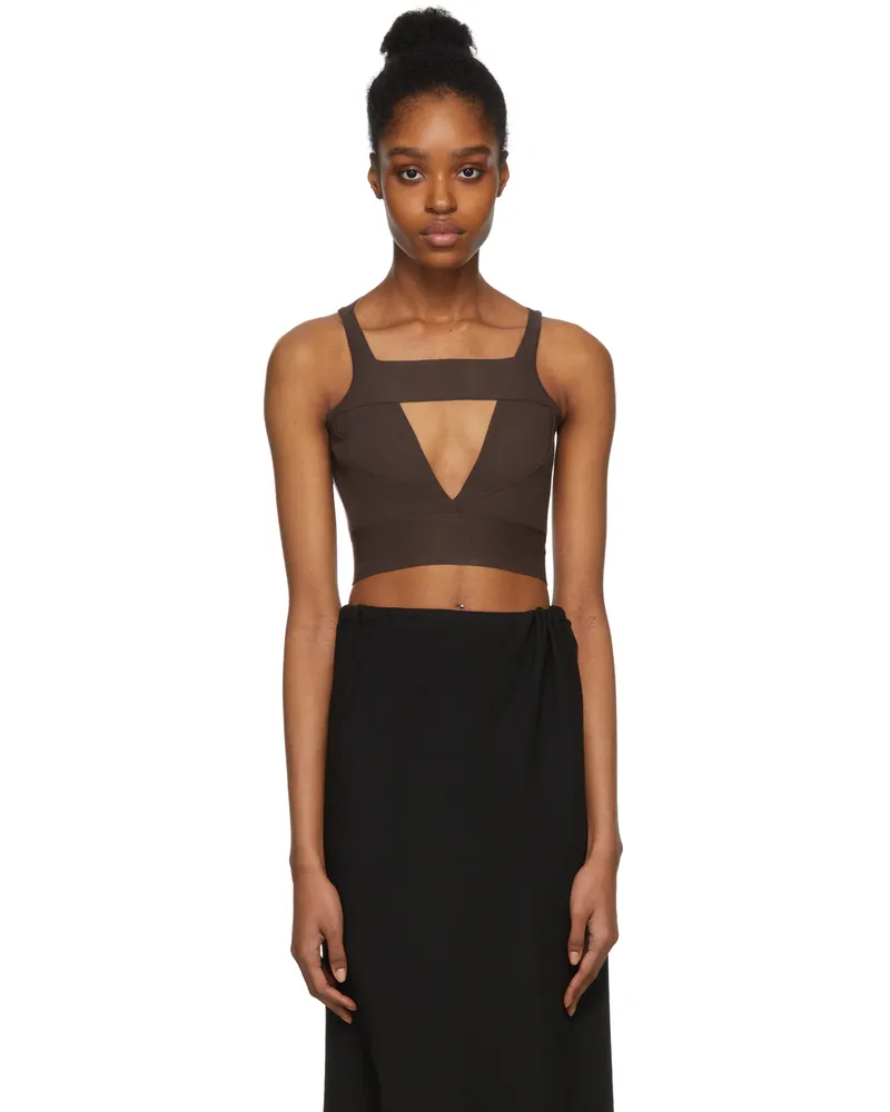 Rick Owens Burgundy Sling Bra Tank Top 64