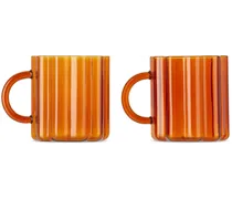 Orange Wave Mug Set