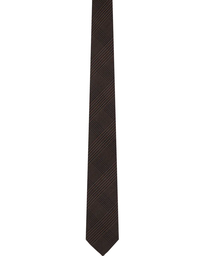 Ernest W. Baker Brown & Black Classic Tie Black