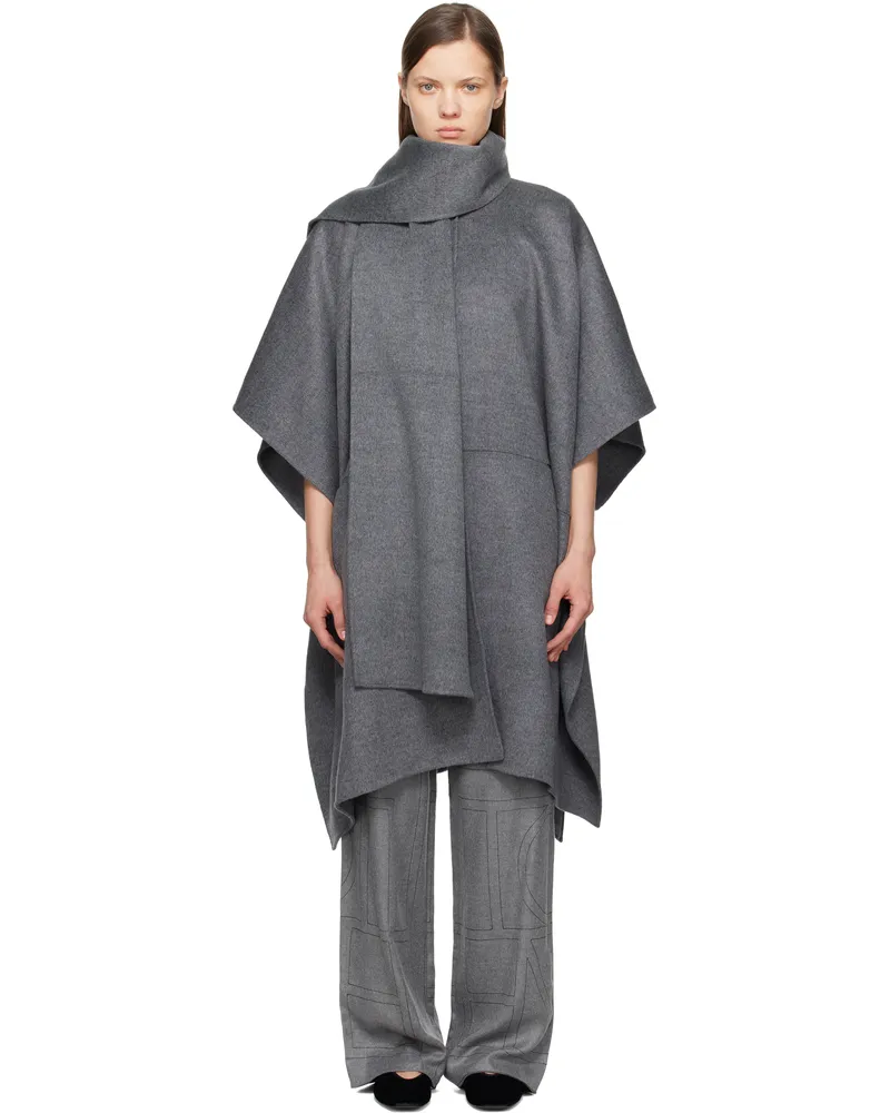 Totême Gray Doublé Scarf Coat Mid