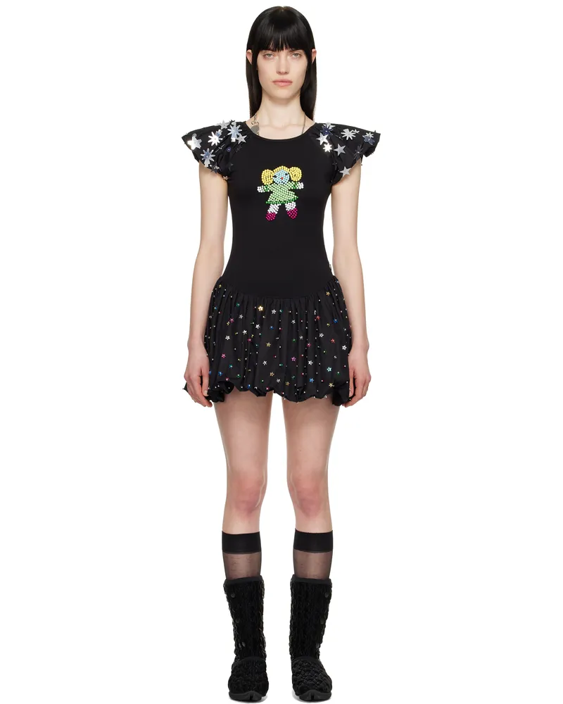 CHOPOVA LOWENA Black Angelica Minidress Black