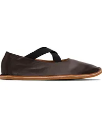 Dries van Noten Black Criss-Cross Slippers Bordeaux