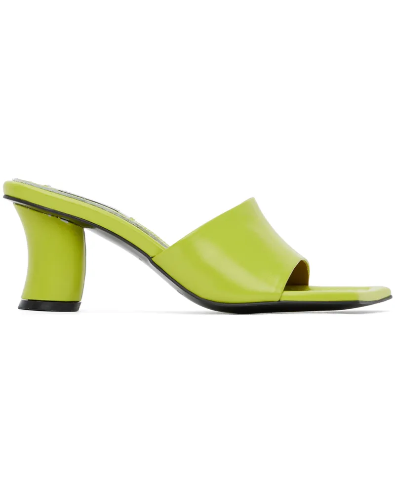 Reike Nen Green Curvy Heeled Sandals Lime