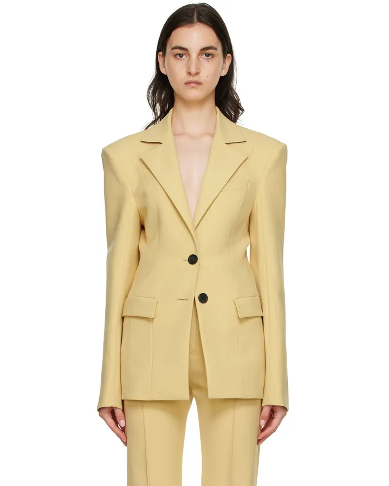 KWAIDAN EDITIONS SSENSE Exclusive Beige Polyester Blazer Vanilla