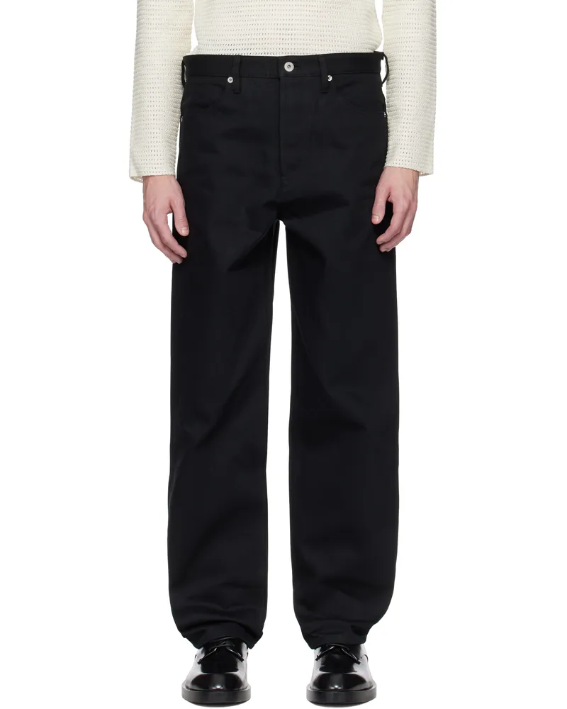 Jil Sander Black Regular Jeans 001