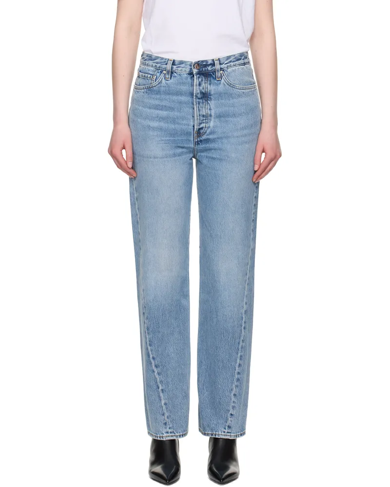 Totême Blue Twisted Seam Jeans Worn
