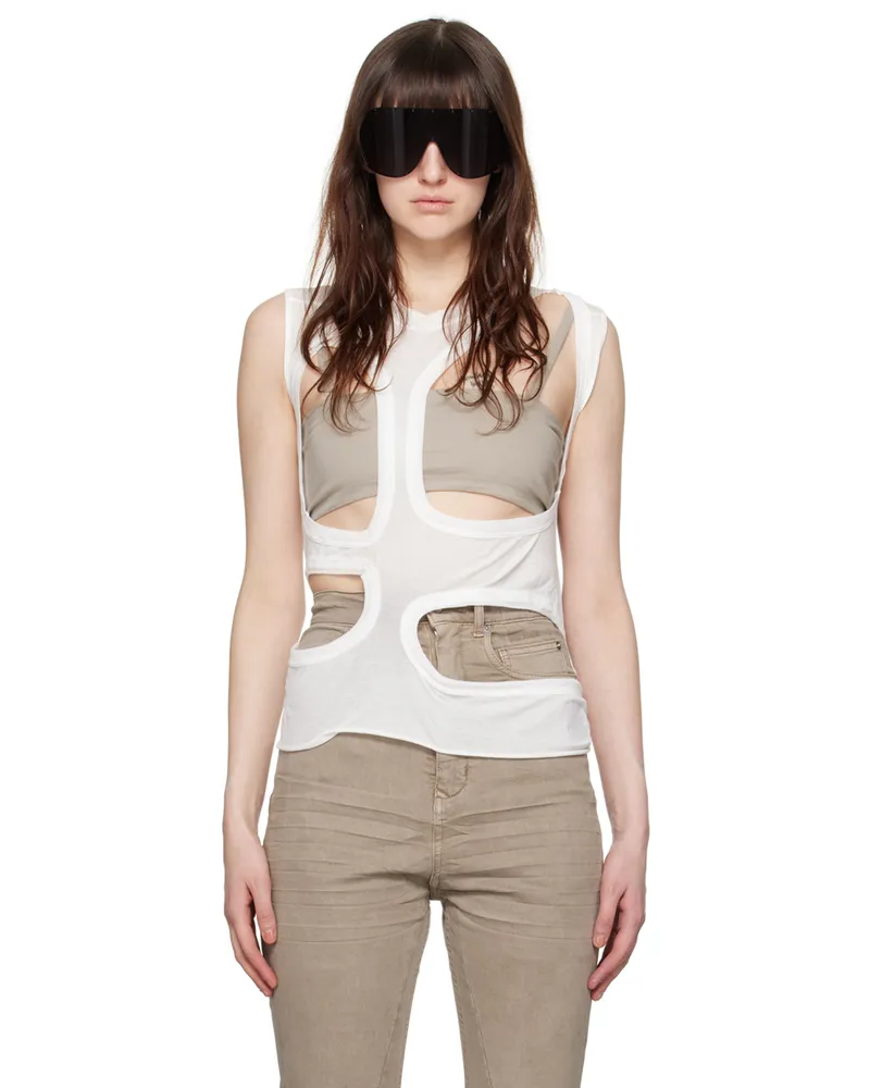 DRKSHDW by Rick Owens Off-White Membrane I Tank Top 11