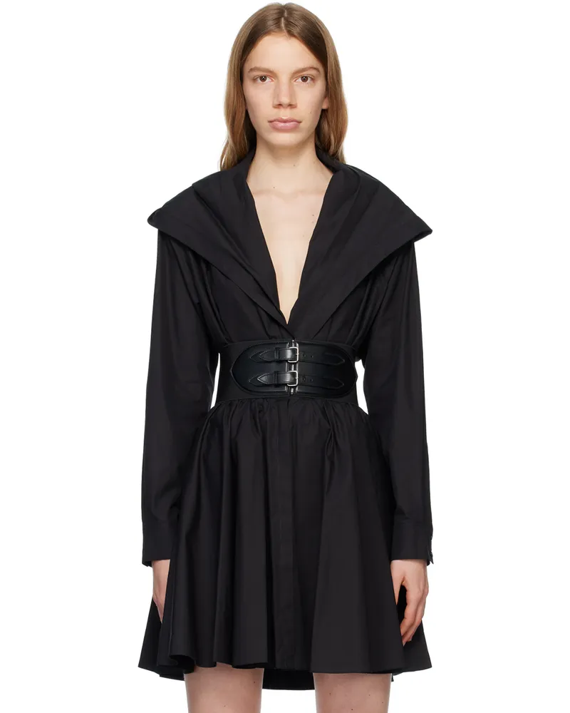 Alaïa Black Hooded Bodysuit 999