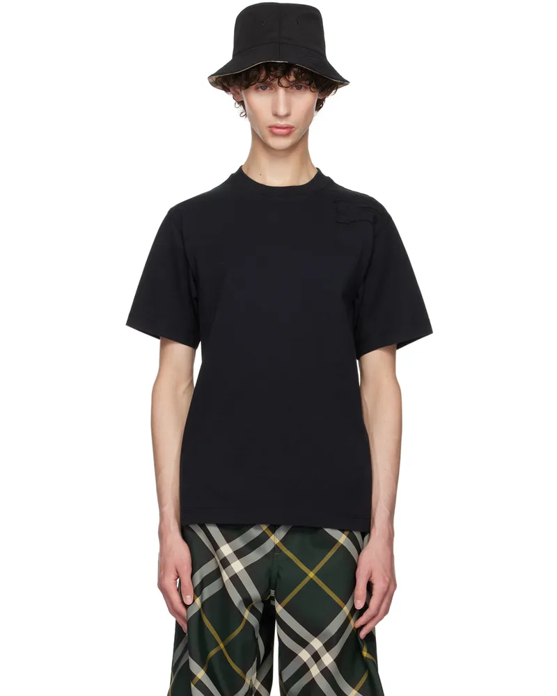 Burberry Black Cotton T-Shirt Black