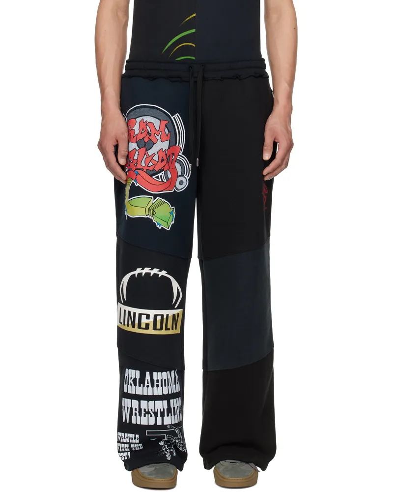 Marine Serre Black Regenerated Graphic Sweatshirts Sweatpants Bk99
