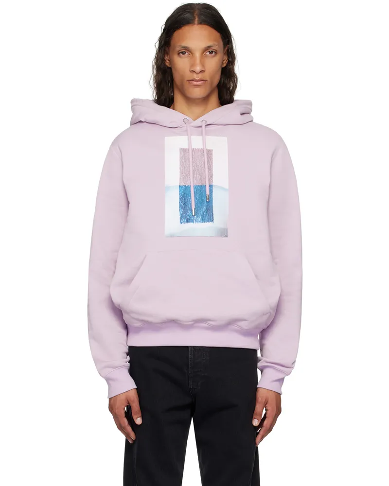 Lanvin Purple Archives Print Classic Hoodie 775
