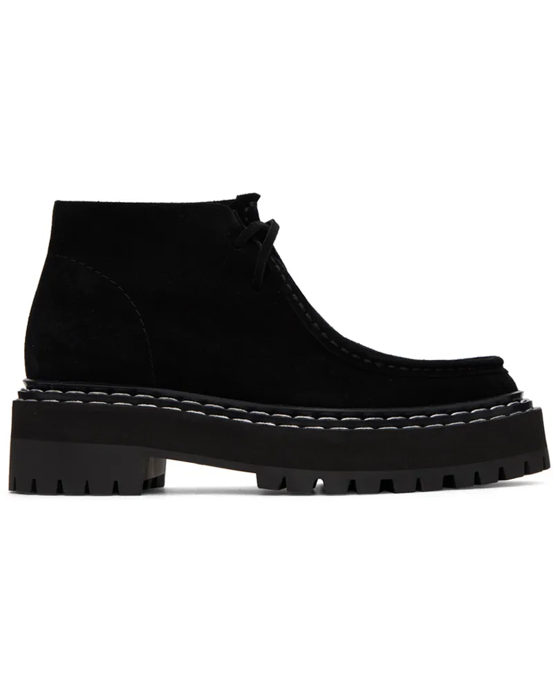 Proenza Schouler Black Lug Sole Platform Boots 001