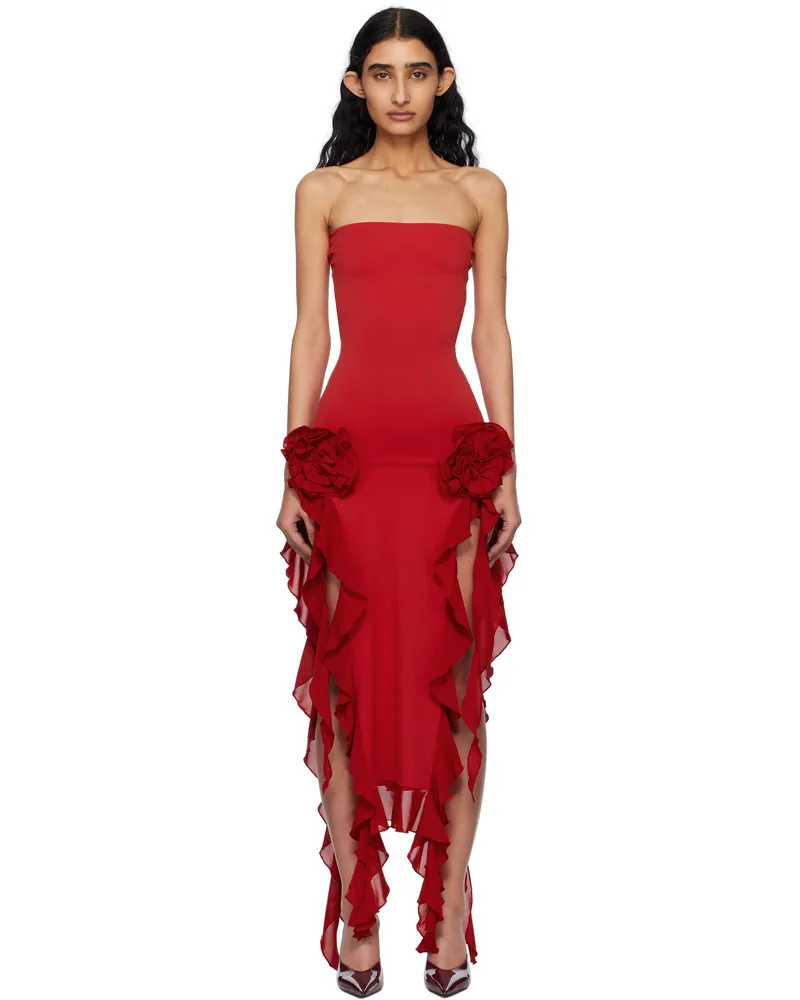 Fancì Club Red 'The Thieves Evening' Maxi Dress Red