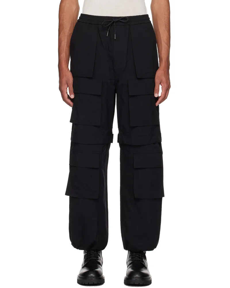 JUUN.J Black Drawstring Cargo Pants 5