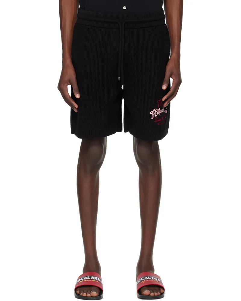 Amiri Black 'Hollywood Auto' Mesh Shorts Black
