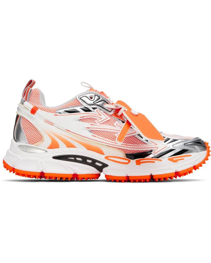 OFF-WHITE Orange & White Be Right Back Sneakers Peach