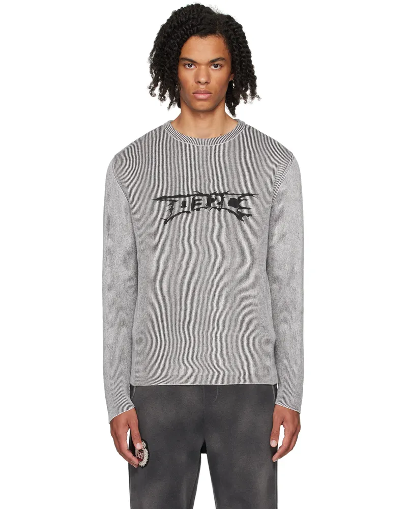 032c Gray Nerve Shatter Crewneck Black