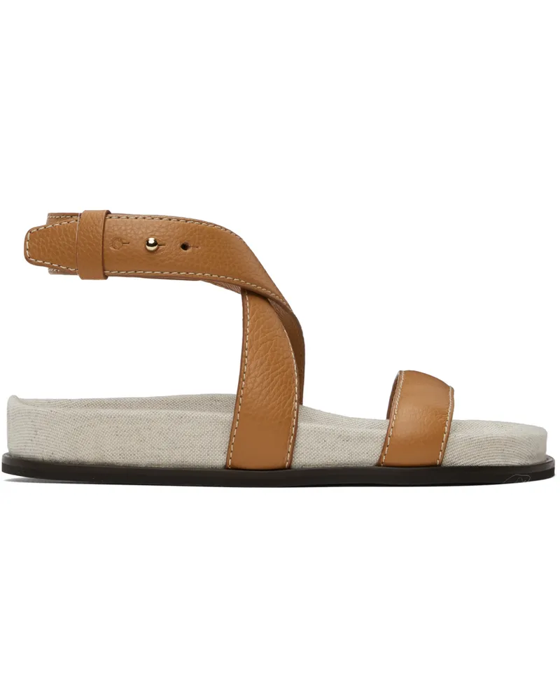 Totême Tan 'The Leather Chunky' Sandals 105