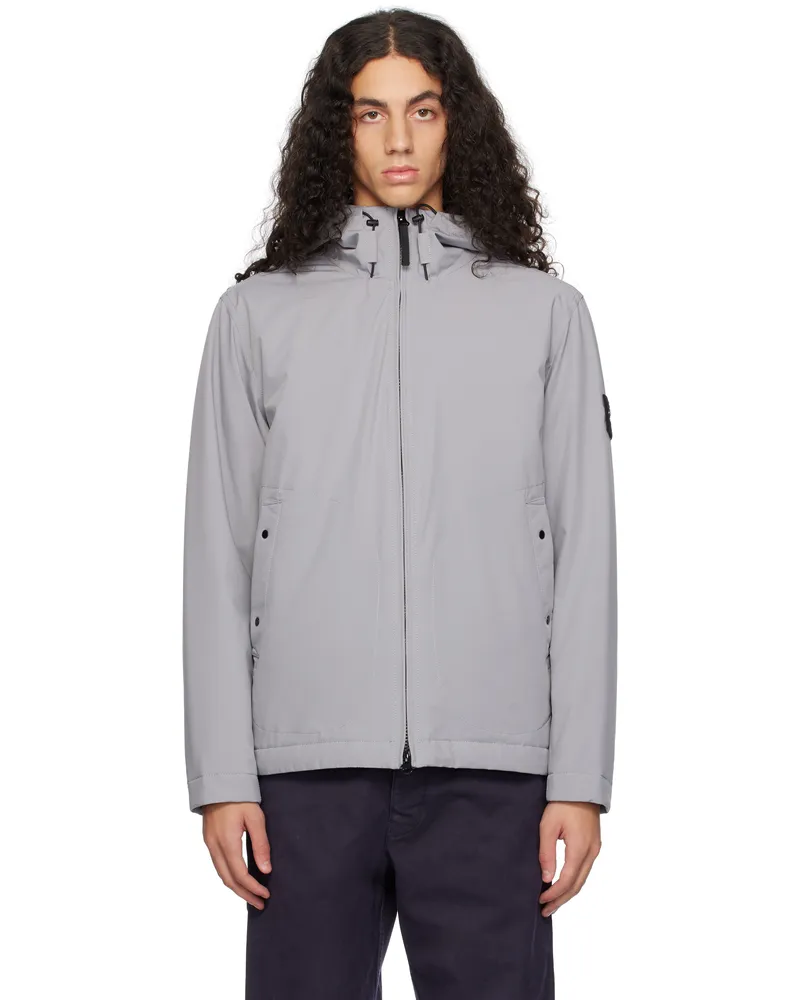 Stone Island Gray 40627 Soft Shell-R PrimaLoft Insulated Jacket V0060