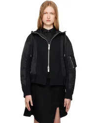 Sacai Black Sponge Sweat Hoodie Black