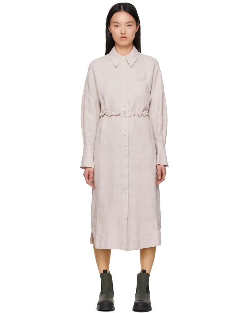 Ganni Purple Hemp Midi Dress 428