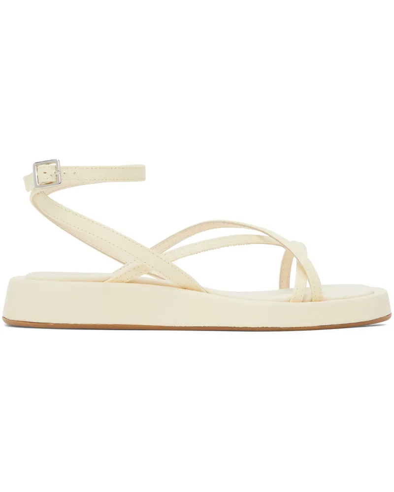 Gia Borghini Off-White Rosie 16 Sandals Cream