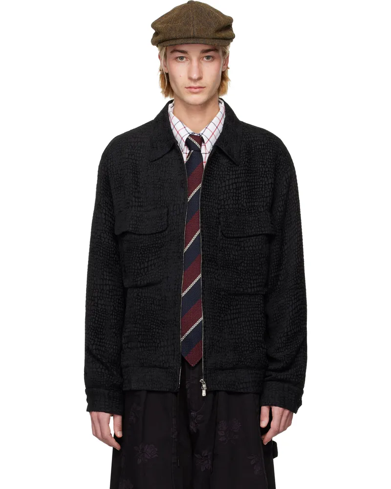 NEEDLES Black Sport Jacket B-black