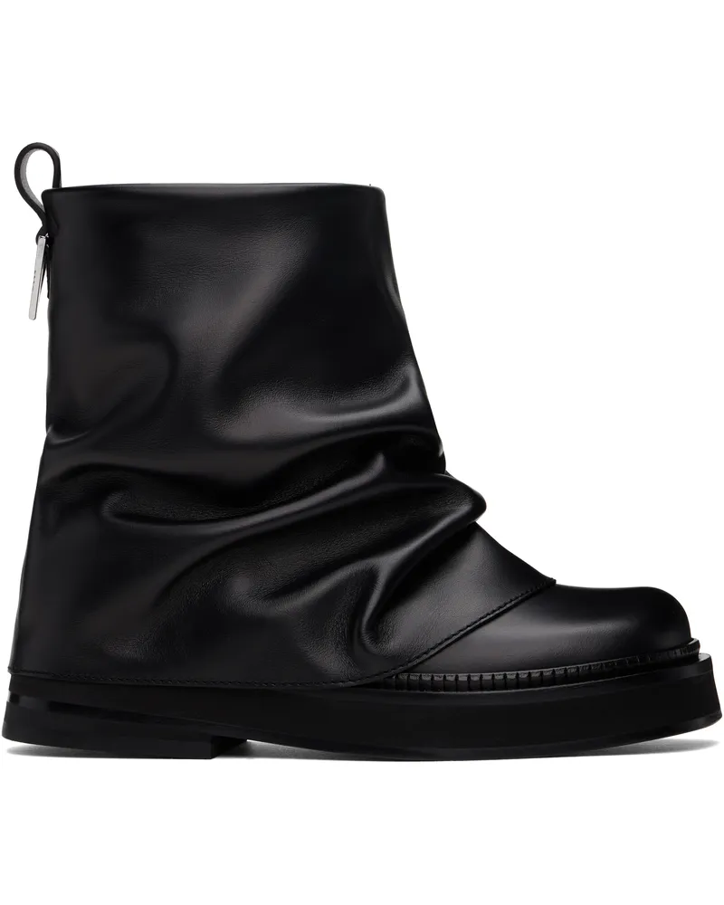 ATTICO Black Mini Robin Combat Boots 100