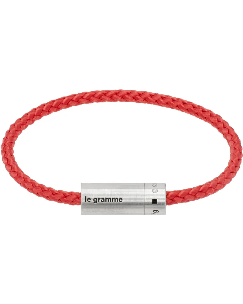Le Gramme Red Nato Cable 'Le 7g' Bracelet Red
