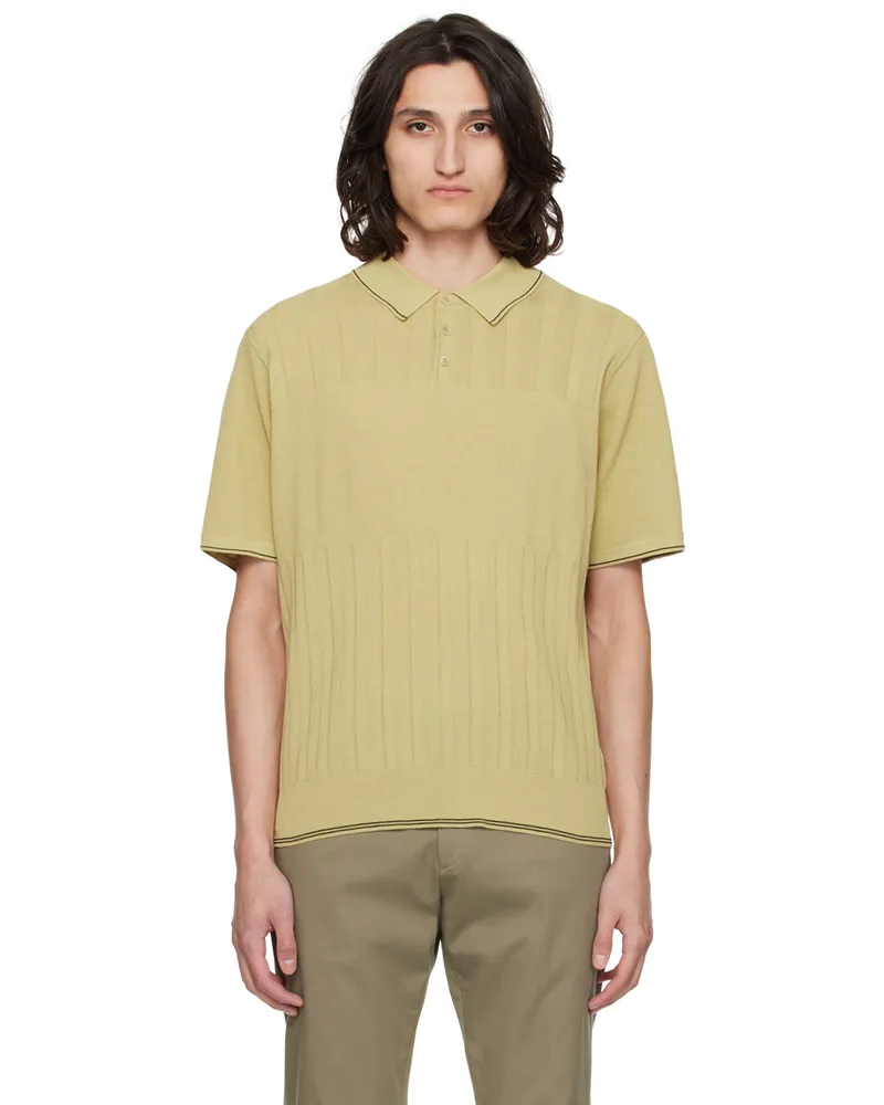 Paul Smith Khaki Striped Polo 34
