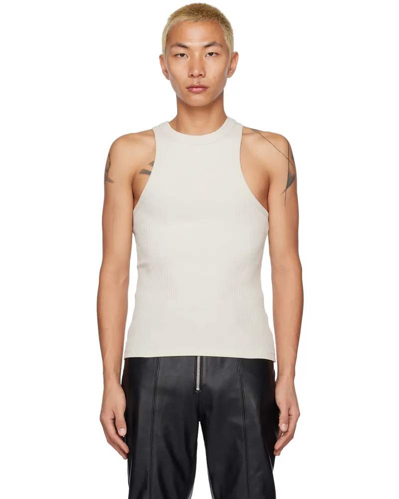 Han Kjøbenhavn Beige Light Ribbed Tank Top Light