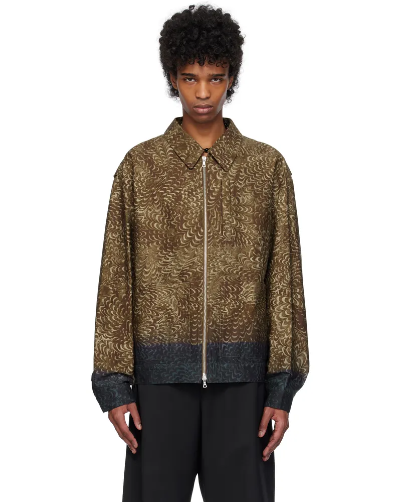 Dries van Noten Brown Cotton Drill Jacket 703