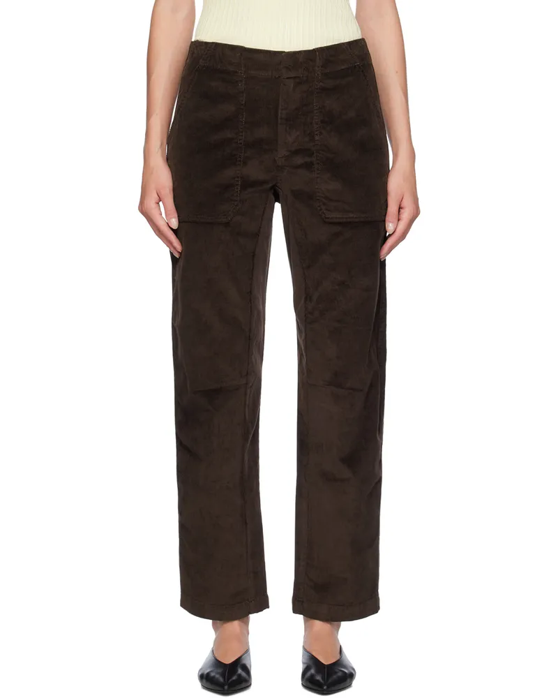 Rag & Bone Brown Leyton Trousers Dark