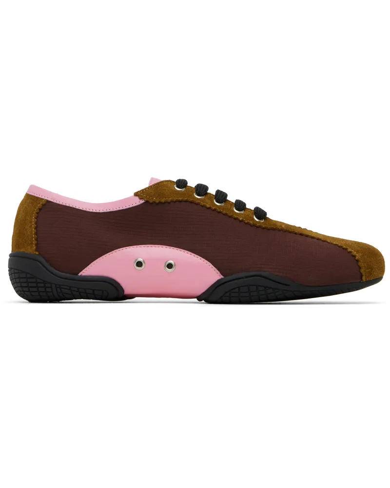NICOLE SALDAÑA Burgundy & Tan Simone Sneakers Brown