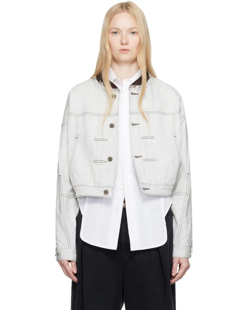 Adererror White 1601 Trucker Denim Jacket White