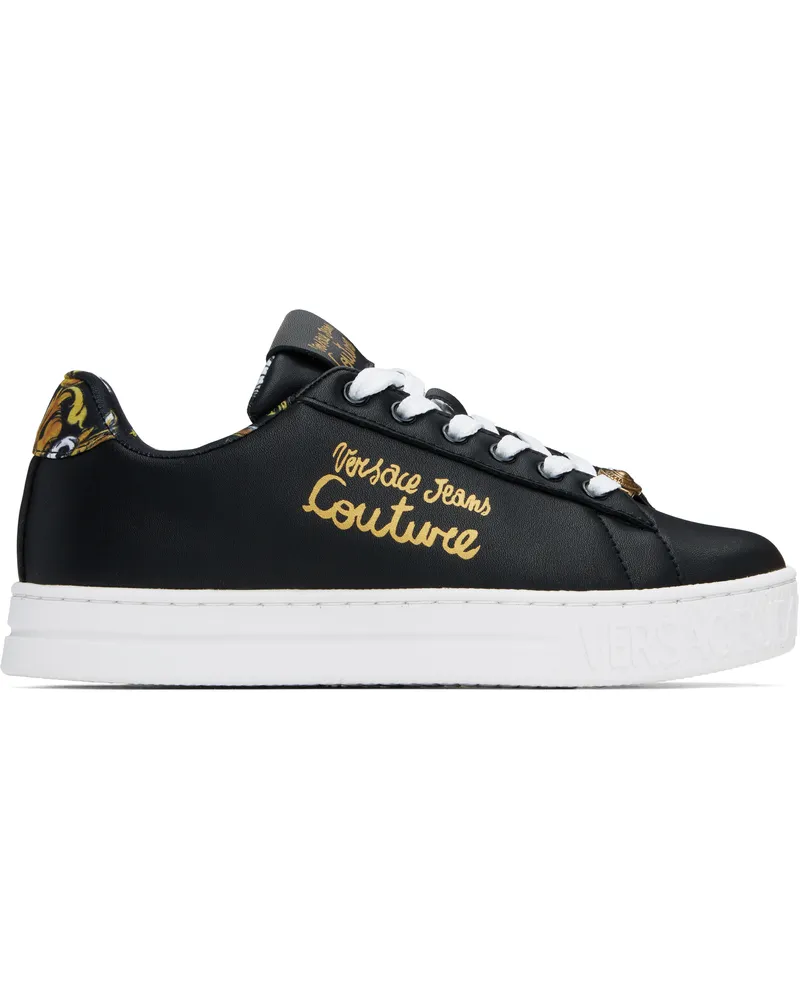 Versace Jeans Black Fondo Court 88 Sneakers Eg89