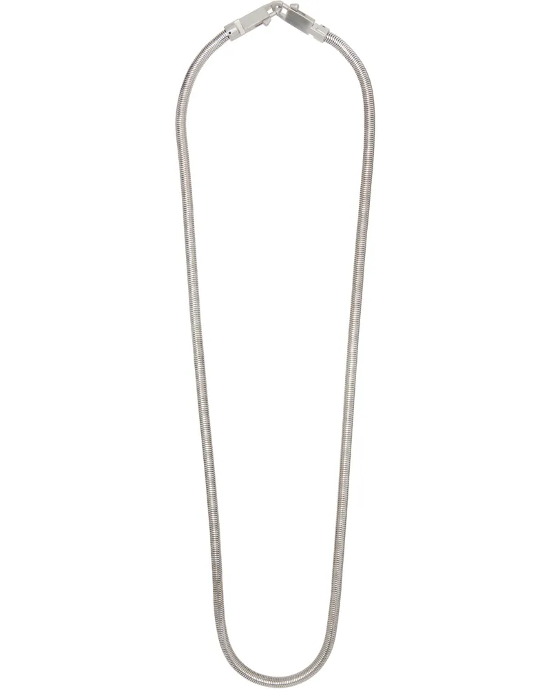 Rick Owens Silver Snake Chain Crossbody Strap 128
