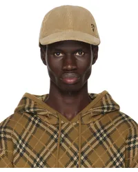 Burberry Beige Corduroy Baseball Cap Teddy