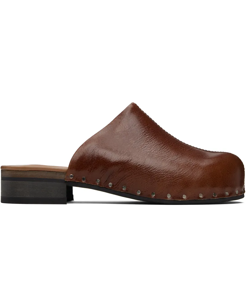 Our Legacy Brown Naoto Clogs Castagna